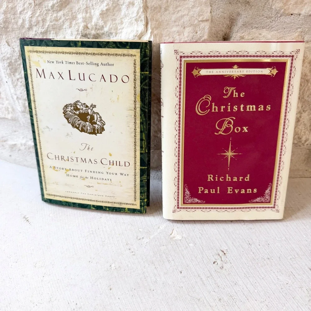 Max Lucado The Christmas Child & Richard Evans The Christmas Box Hardcover Set